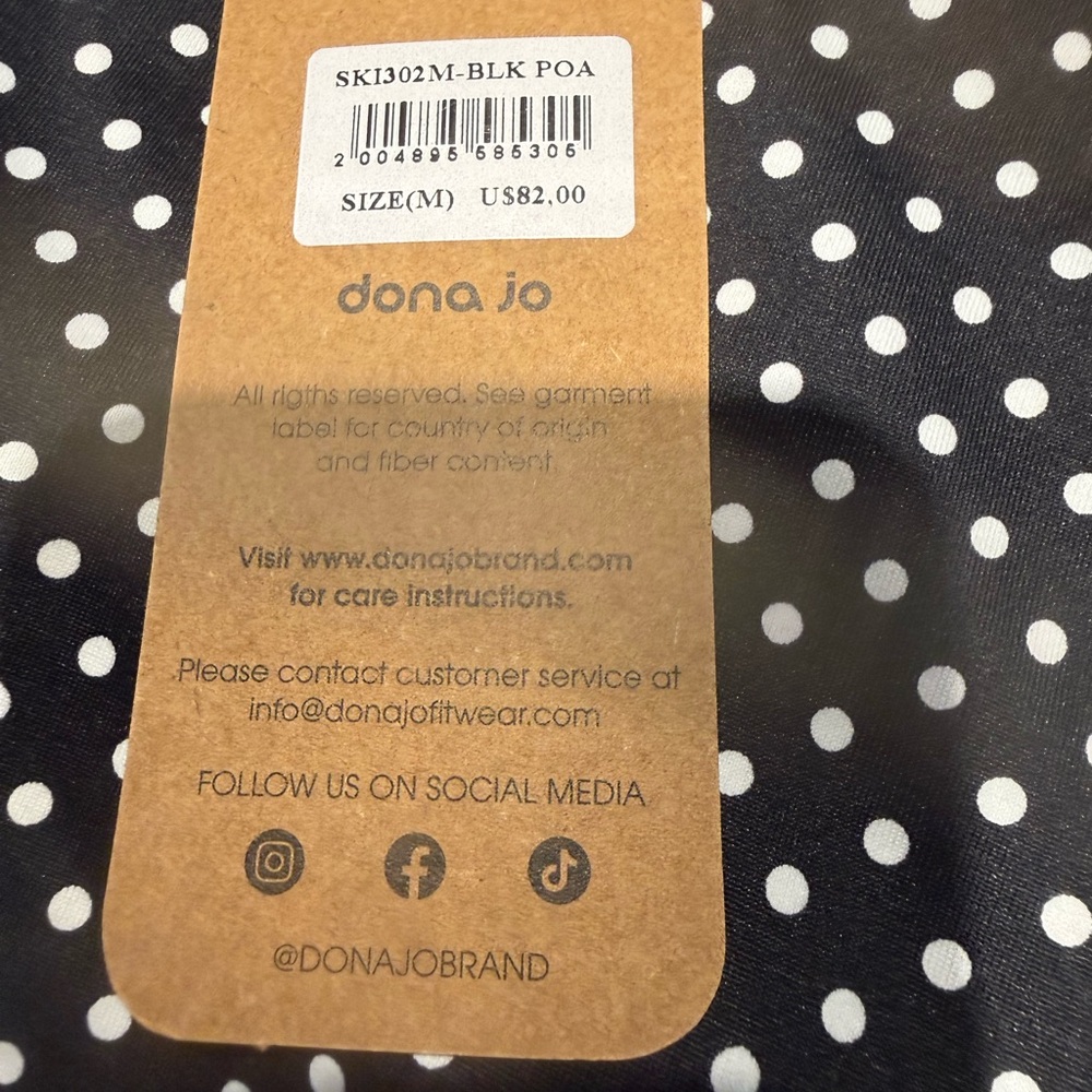 JoJo Black Polka Dot Athletic Skort - NEW - Picture 4 of 4
